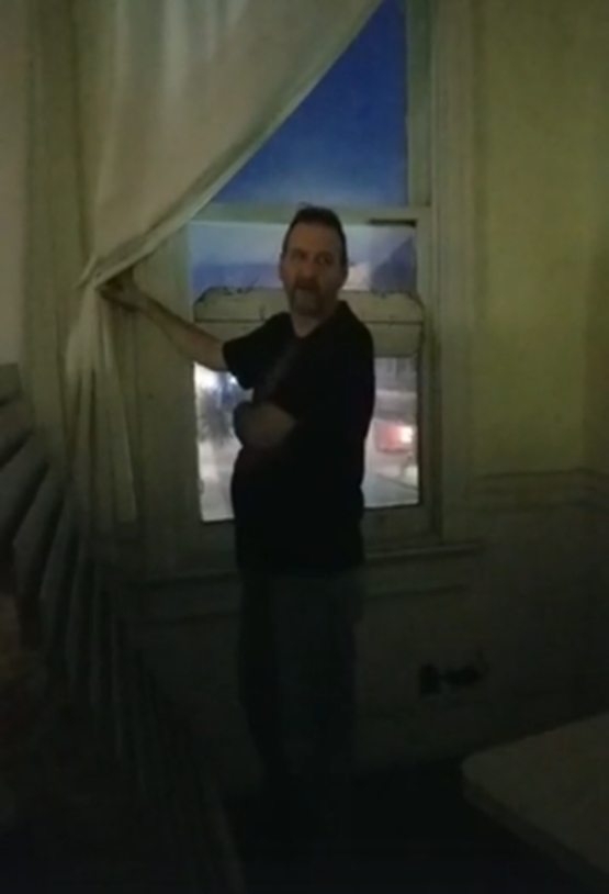 Window where child was rumored to have fallen